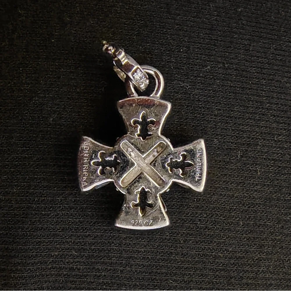 Judith Ripka Onyx Maltese Cross Enhancer / Charm - Picture 2 of 2